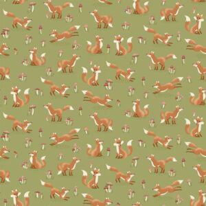 Hello Autum Foxes Green