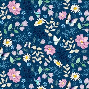 Butterfly Garden Flowers Blue