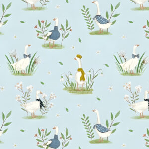 Whimsical Fields - Geese
