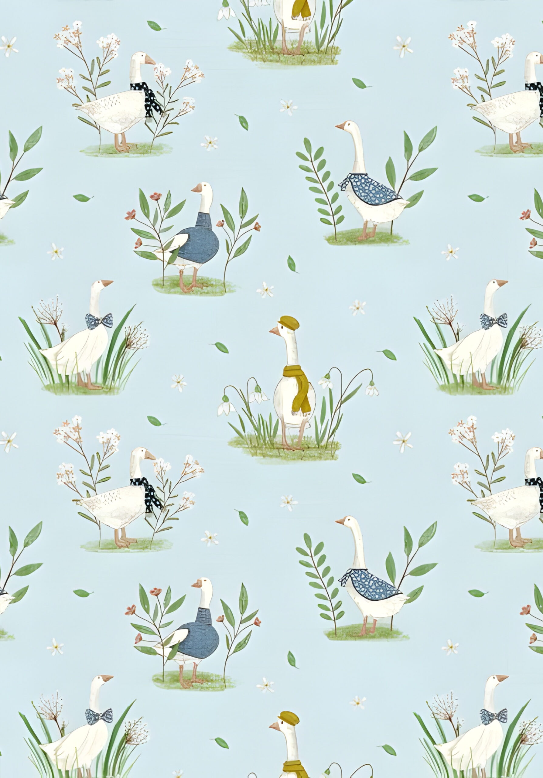 Whimsical Fields - Geese
